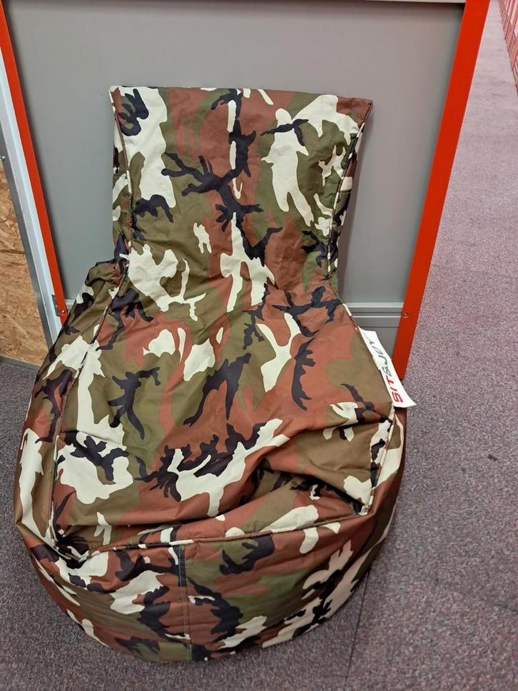 Zitzakstoel Camouflage - Zo goed als nieuw! SIT&Joy, Huis en Inrichting, Zitzakken, Zo goed als nieuw, Zitzakstoel, Overige kleuren