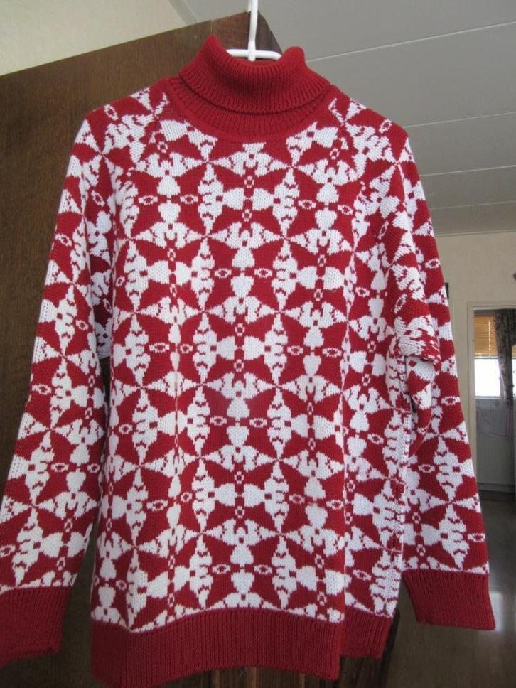 Zware warme trui - zelf gebreid - maat ca. 48 / 50 met col, Kleding | Heren, Truien en Vesten, Zo goed als nieuw, Maat 48/50 (M)