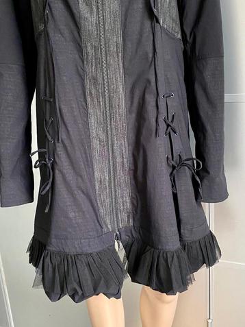 H955 Lauren Vidal maat L/XL=42 jas tussenjas parka zwart beschikbaar voor biedingen