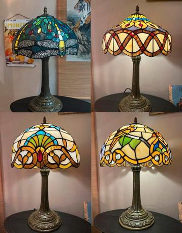 Sale van 289,- nu 139,- XL verschillende glas in lood lampen beschikbaar voor biedingen
