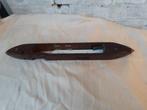 Vintage Thermometer in mooie antieke weefspoel houder., Antiek en Kunst, Ophalen