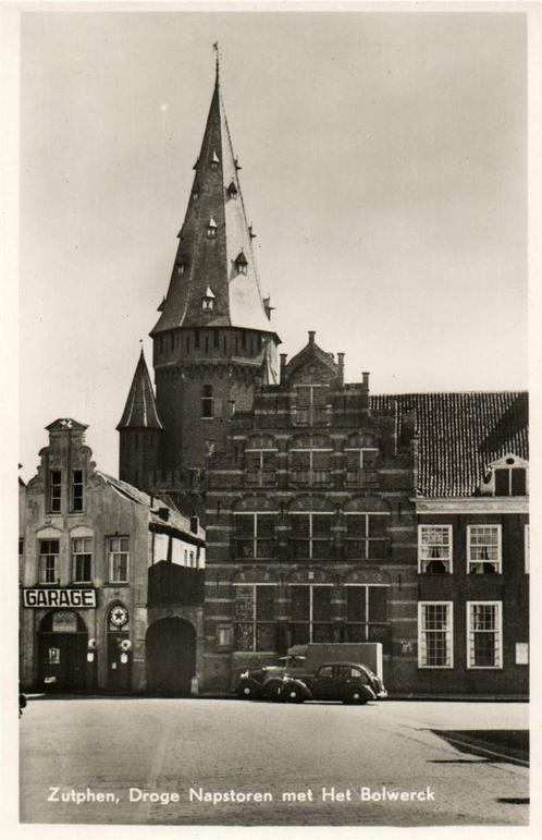 Zutphen, Droge Napstoren met Het Bolwerck - 1952 gelopen, Verzamelen, Ansichtkaarten | Nederland, Gelopen, Gelderland, 1940 tot 1960