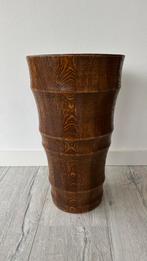 Massief Eikenhouten paraplubak – Mid-Century / Japandi stijl, Ophalen of Verzenden, Zo goed als nieuw, Hout