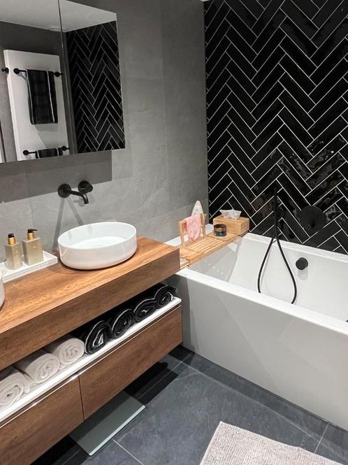 Hotbath cobber 7 delige badkamer afwerking set mat zwart, Doe-het-zelf en Verbouw, Sanitair, Zo goed als nieuw, Ophalen of Verzenden