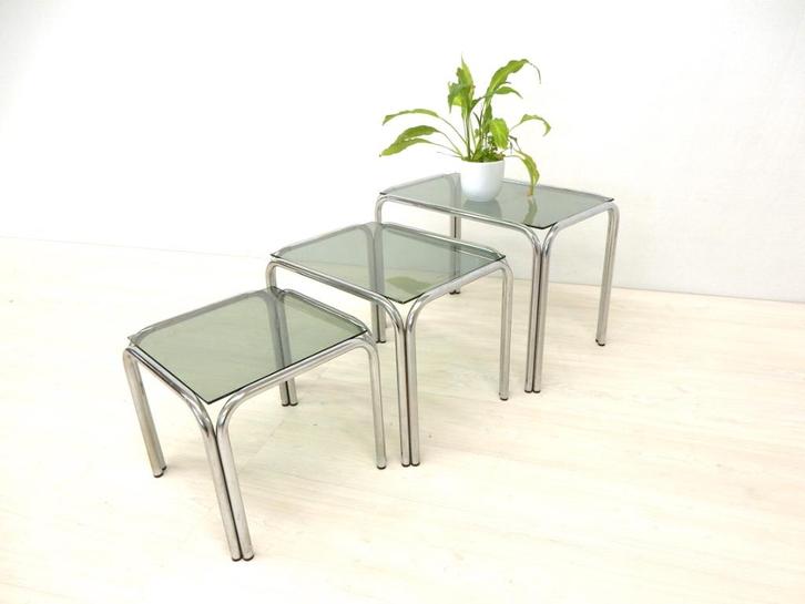 vintage bijzettafel jaren70 plantentafel mimiset mid century, Verzamelen, Retro, Huis en Inrichting, Ophalen of Verzenden