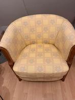 Fauteil lichtgele bekleding, Ophalen, Gebruikt, 50 tot 75 cm