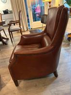 Lederen fauteuil, Huis en Inrichting, Fauteuils, Ophalen, Zo goed als nieuw, 75 tot 100 cm, 50 tot 75 cm
