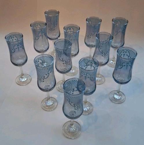 Vintage Italiaanse Champagne Flutes, Antiek en Kunst, Antiek | Glas en Kristal, Ophalen of Verzenden