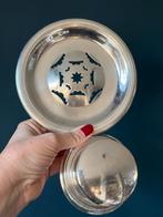 Verzilverde Franse vintage boterpers coquillor, Ophalen of Verzenden, Zo goed als nieuw, Overige stijlen, Schaal of Schalen