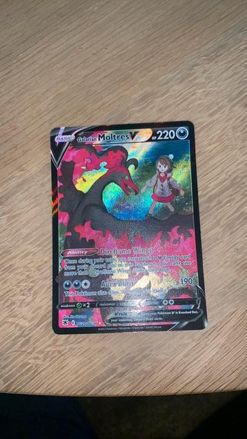 Hele mooie galarian Moltres V (Near Mint/Mint) beschikbaar voor biedingen