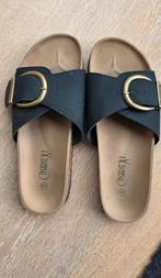Birkenstock-achtige gezondheids slippers kurk sandalen 40, Slippers, Zwart, Ophalen of Verzenden, Zo goed als nieuw