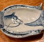 Paarden Asbak met Hoefijzer Design, Antiek en Kunst, Ophalen of Verzenden