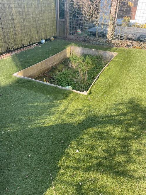 Kunstgras enigma tbv berg trampoline 330x220cm zgs, Tuin en Terras, Gras en Kunstgras, Zo goed als nieuw, 20 m² of meer, Ophalen