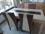 Eettafel met 4 stoelen, Huis en Inrichting, Ophalen, Gebruikt, 4 tot 6 stoelen