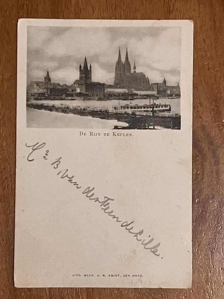 De Rijn te Keulen, Verzamelen, Ansichtkaarten | Buitenland, Ongelopen, Duitsland, Voor 1920, Ophalen of Verzenden