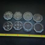 Set van 8 Vintage Glazen Onderzetters, Ophalen of Verzenden, Overige materialen, Minder dan 25 cm