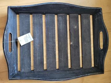 Nieuw 1 stuks houten dienblad maten; 31,5cm x 42,5cm x 4,5cm beschikbaar voor biedingen