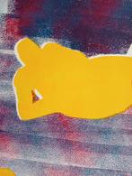 Figuren verf op papier, Antiek en Kunst, Kunst | Tekeningen en Foto's, Verzenden