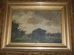 Geo Poggenbeek Haagse School landschap  met hooibalen, Antiek en Kunst, Ophalen