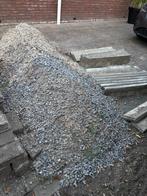 Grijs grind en opsluitbandjes, Tuin en Terras, Grind, Keien en Split, Ophalen, Overige materialen, Gebruikt, Grind
