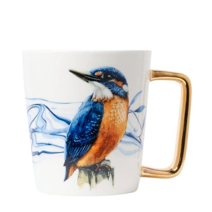 HEINEN DELFTS BLAUW - MOK - BOSVOGELS - IJSVOGEL - KOLIBRI, Huis en Inrichting, Keuken | Servies, Nieuw, Kop(pen) en/of Schotel(s)