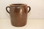 Geglazuurde inmaakpot/ grespot. Bruin. Hoogte 20 cm., Ophalen of Verzenden