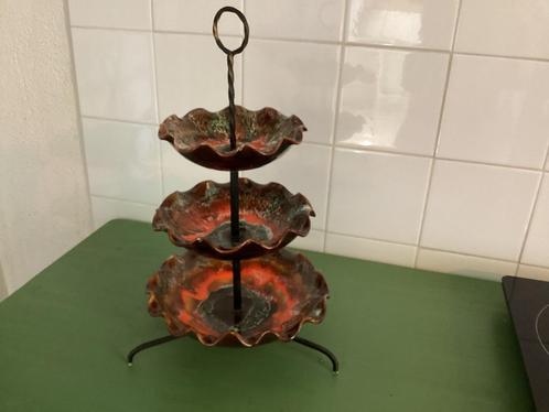 Franse Retro Etagiere ‘Valauris Keramiek’.1960-70., Huis en Inrichting, Woonaccessoires | Etagères, Zo goed als nieuw, Ophalen of Verzenden