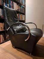 Sitting Vision, 2 fauteuilles, leer en chroom., Ophalen, Gebruikt, Leer
