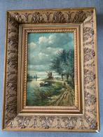 Olieverf schilderij Zomerlandschap Holland 1890 / 1900, Antiek en Kunst, Ophalen of Verzenden