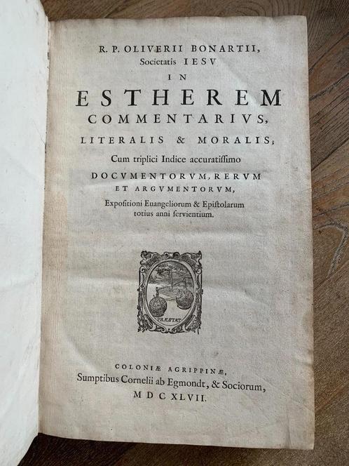 Bonartius Commentarius in Esther 1647 grote perkamenten band, Antiek en Kunst, Antiek | Boeken en Bijbels, Ophalen of Verzenden