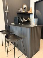 Bar/ toonbank met Koelkast & Stalen Golfplaten, Huis en Inrichting, Barren, Ophalen, Gebruikt