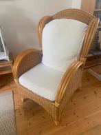 2 mooie grote rotan/rieten stoelen, Ophalen, Gebruikt, Twee, Bruin