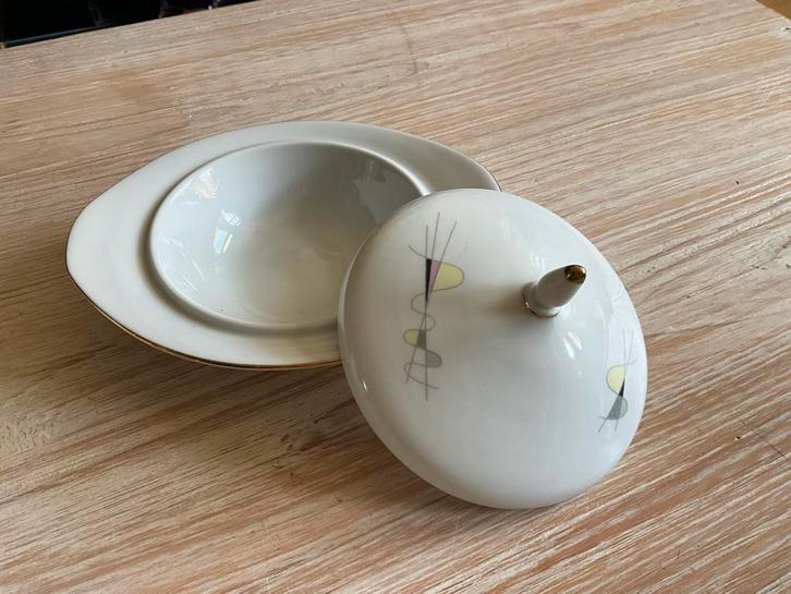 Vintage jaren 50 suikerpot of botervloot Bavaria Porselein, Antiek en Kunst, Antiek | Porselein, Ophalen of Verzenden