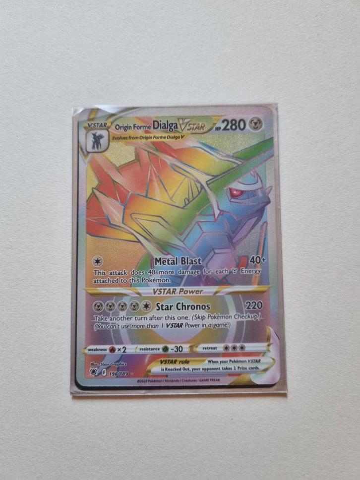 Origin Forme Dialga VSTAR, Hobby en Vrije tijd, Verzamelkaartspellen | Pokémon, Zo goed als nieuw, Losse kaart, Verzenden