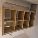 Zgan Kallax/Kalax Ikea kast met 8 vakken. Kleur hout., Huis en Inrichting, Kasten | Wandmeubels, Ophalen, Zo goed als nieuw, 25 tot 50 cm