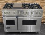 🔥Luxe Fornuis Viking 120cm RVS 2 GASOVENS teppanyaki 6 pit, 60 cm of meer, Ophalen of Verzenden, Zo goed als nieuw, Energieklasse A of zuiniger