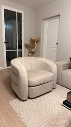 Beige fauteuil / Love Seat (360 graden draaibaar), Huis en Inrichting, Fauteuils, Ophalen of Verzenden, Zo goed als nieuw, Stof