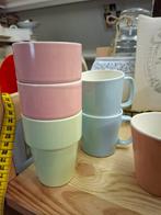 Boch bekers in pastel kleuren, per stuk, Ophalen of Verzenden, Zo goed als nieuw, Overige stijlen, Kop(pen) en/of Schotel(s)