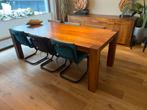 Houten eettafel/ grote bartafel van Goossens. 100x220, Huis en Inrichting, Ophalen, 100 tot 150 cm, 200 cm of meer, Zo goed als nieuw