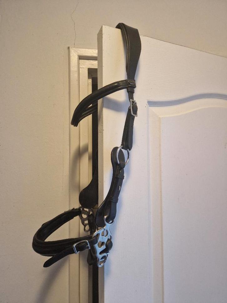 FRA hackamore hoofdstel Calli zwart full, Dieren en Toebehoren, Paarden en Pony's | Hoofdstellen en Tuigage, Zo goed als nieuw