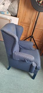 Blauwe oorstoel - opknapper, Huis en Inrichting, Fauteuils, Ophalen