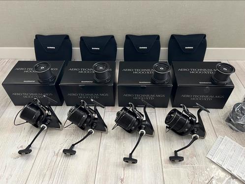 4 x Shimano Aero Technium Mgs XTD 14000 incl spoelen NWST!!, Watersport en Boten, Hengelsport | Karpervissen, Nieuw, Molen, Ophalen of Verzenden