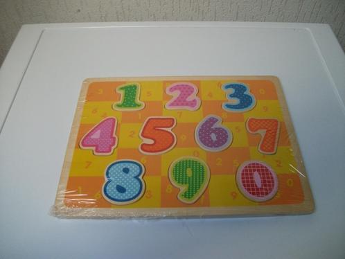 Tel puzzel 10 delig, Kinderen en Baby's, Speelgoed | Houten speelgoed, Gebruikt, Overige typen, Ophalen of Verzenden