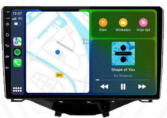 CarPlay Android Peugeot 108 Citroën C1 toyota Aygo 2014-2021, Auto diversen, Autonavigatie, Ophalen of Verzenden, Nieuw