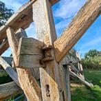 Oude Eiken Spanten - 1850, Doe-het-zelf en Verbouw, Hout en Planken, Gebruikt, Eiken, Ophalen of Verzenden, Balk