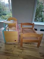 houten kinderstoel bedje pop, Kinderen en Baby's, Kinderkamer | Tafels en Stoelen, Ophalen of Verzenden, Zo goed als nieuw