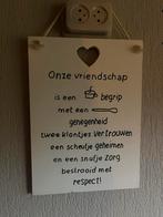 Vriendschap Bordje met Tekst, Ophalen of Verzenden, Zo goed als nieuw