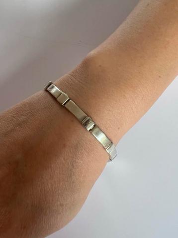 Zilveren schakelarmband beschikbaar voor biedingen