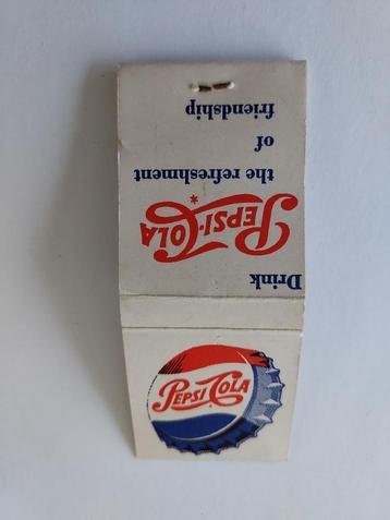 compleet lucifersboekjes Pepsi Cola jaren '50 beschikbaar voor biedingen