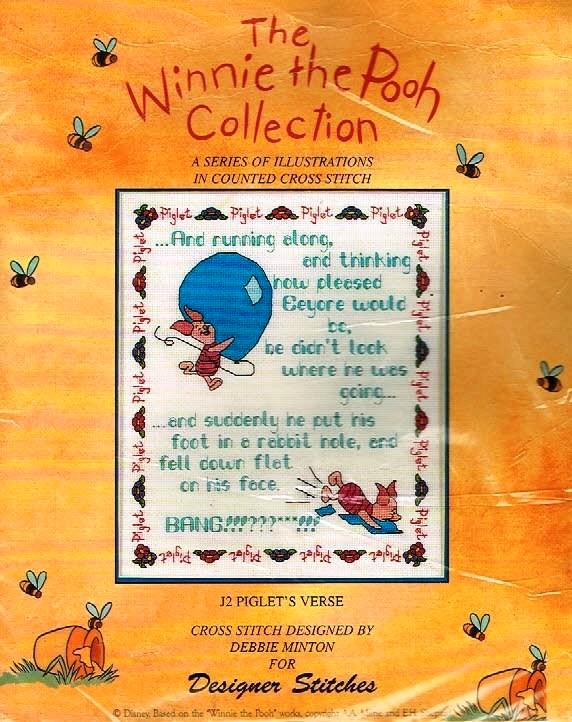 Cado winnie the pooh borduurpakket, piglet's verse, Hobby en Vrije tijd, Borduren en Borduurmachines, Nieuw, Borduurpakket, Handborduren